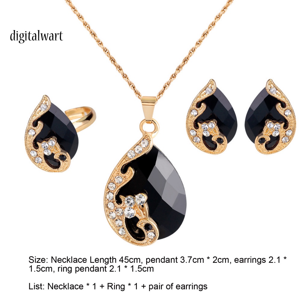 Kỹ Thuật Số| 1 Bộ Trang Sức Hình Con Công Đính Đá Thời Trang Dành Cho Nữ