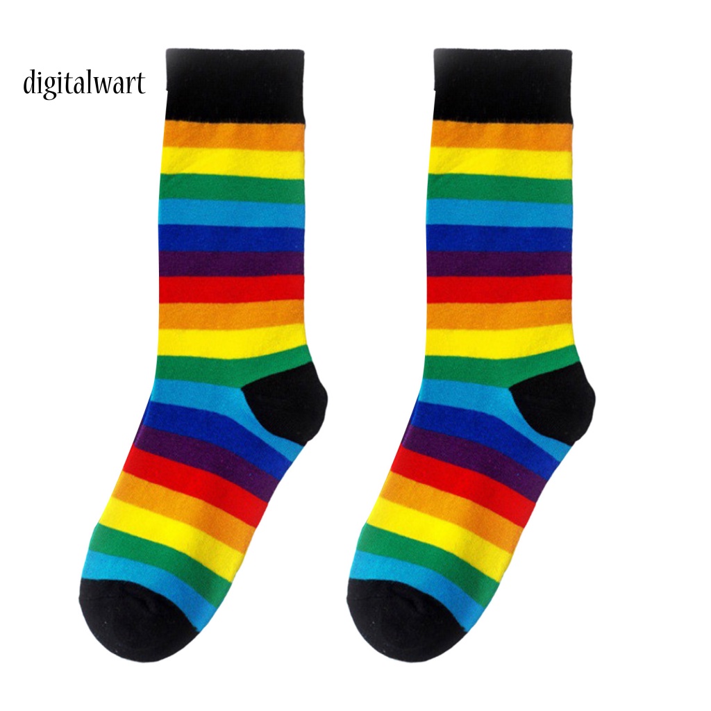 Kỹ Thuật Số| 1 Đôi Tất Thể Thao Thoáng Khí Không Mùi Siêu Thoải Mái Màu Sắc Cầu Vồng Dễ Mặc Cho Nữ