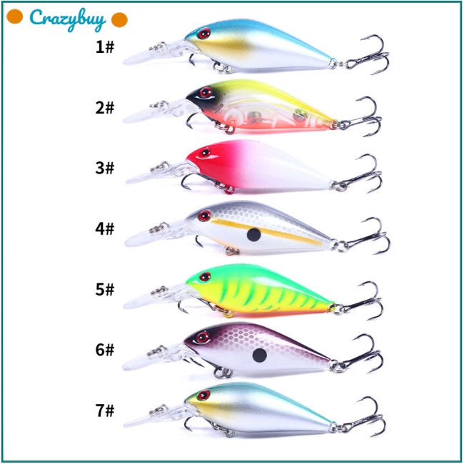 Cr Mồi Câu Cá Giả Bằng Nhựa Cứng 3d Màu Sắc Tươi Sáng