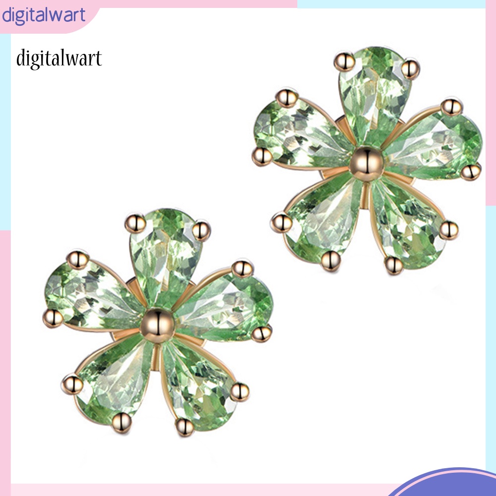 Kỹ Thuật Số| Khuyên Tai Nữ Trang Dáng Dài Đính Đá Pha Lê Hình Giọt Nước