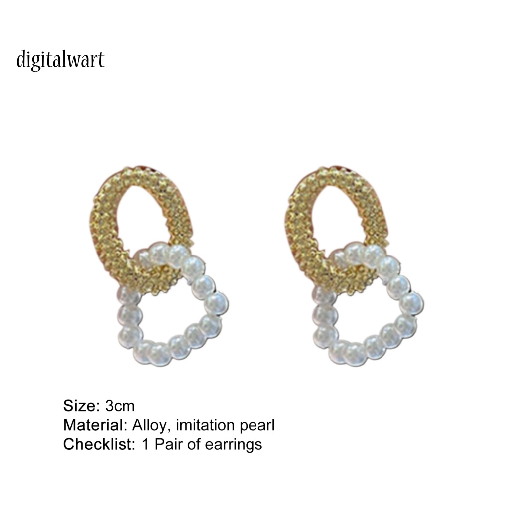 Kỹ Thuật Số| 1 Đôi Bông Tai Hình Hoa Đính Ngọc Trai Giả Phong Cách Vintage Dành Cho Nữ