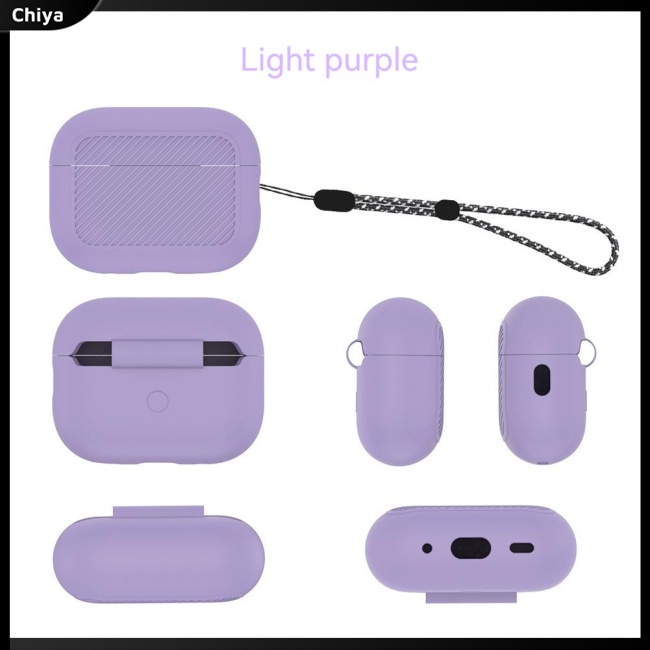 Vỏ Bảo Vệ Hộp Sạc Tai Nghe A Tripod Aripods Pro 2 Bằng Silicon Mềm Họa Tiết Lượn Sóng Màu Trơn Chống Bụi