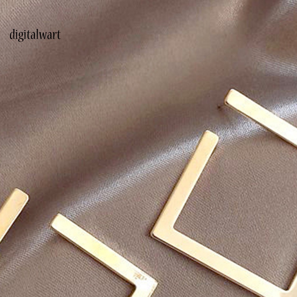 Kỹ Thuật Số| 1 Đôi Bông Tai Xỏ Lỗ Hình Vuông Cỡ Lớn Thiết Kế Tối Giản Thời Trang Cho Nữ