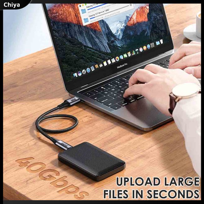 Dây Cáp Sạc 40g 100w Type-c Sang Type-c Hai Đầu 8k 60hz