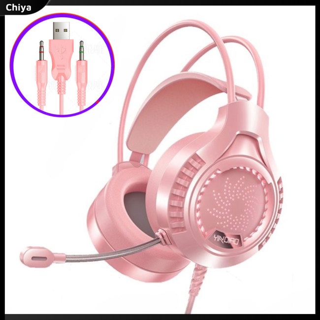 Tai Nghe Chụp Tai Tích Hợp Mic 7.1 Kênh Usb Chống Tiếng Ồn Màu Dạ Quang Dành Cho Game Thủ