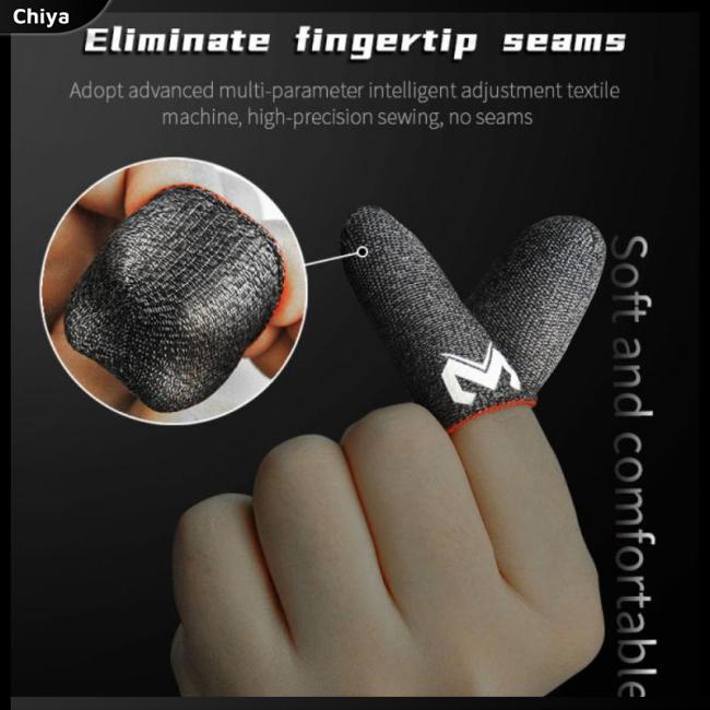 1 Đôi Găng Tay Sợi Bạc Đeo Ngón Tay Chống Mồ Hôi Thoáng Khí Dùng Chơi Game Điện Thoại