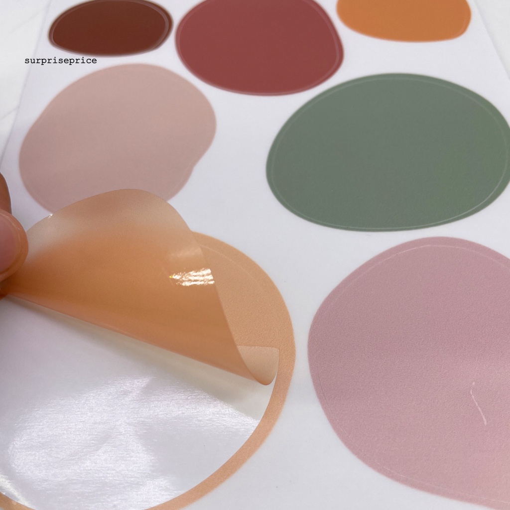 Set 6 Miếng Dán Tường Bằng PVC Tự Dính Họa Tiết Chấm Bi Phong Cách Bắc Âu