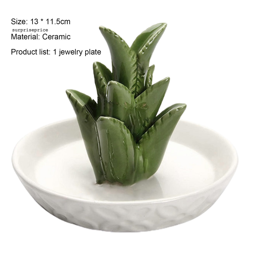 Đĩa Sứ Hình Lô Hội Trưng Bày Trang Sức Vòng Tay Dễ Vệ Sinh