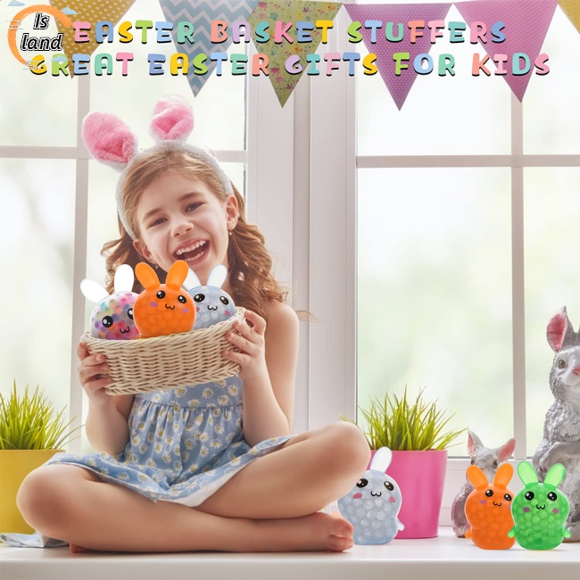 Đồ Chơi Nắn Bóp Đàn Hồi Giảm Stress Hình Thỏ Hoạt Hình