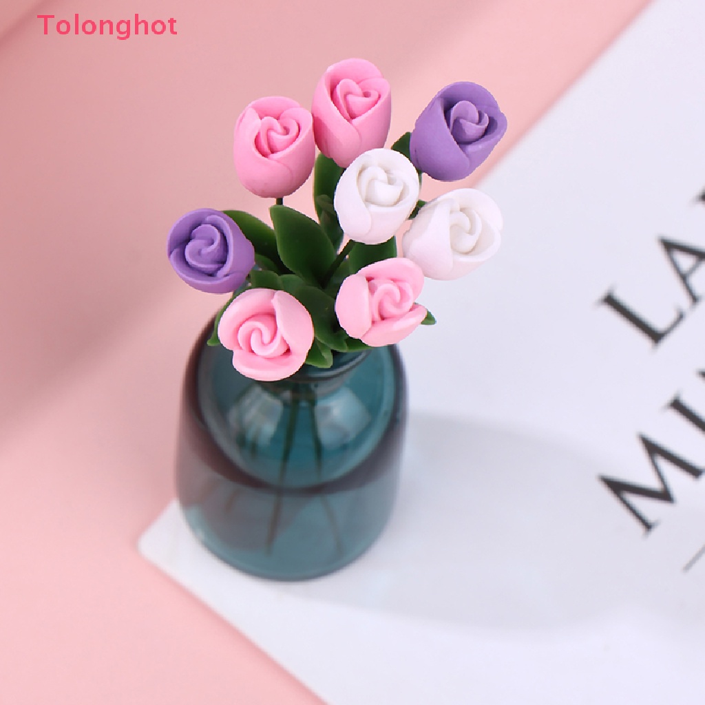 Set 5 Mô Hình Hoa Tulip Trang Trí Nhà Búp Bê Tỉ Lệ 1: 12