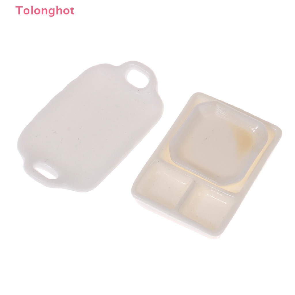 Set 2 Đĩa Trắng Tỉ Lệ 1: 12 Trang Trí Nhà Búp Bê