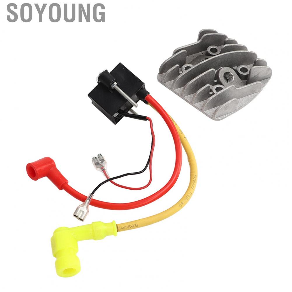 Soyoung Engine Cylinder Cover  Motorized Bicycle Ignition Coil Perfect Fit Stable Performance Durable  for 2 Stroke Engine Motorized Bike