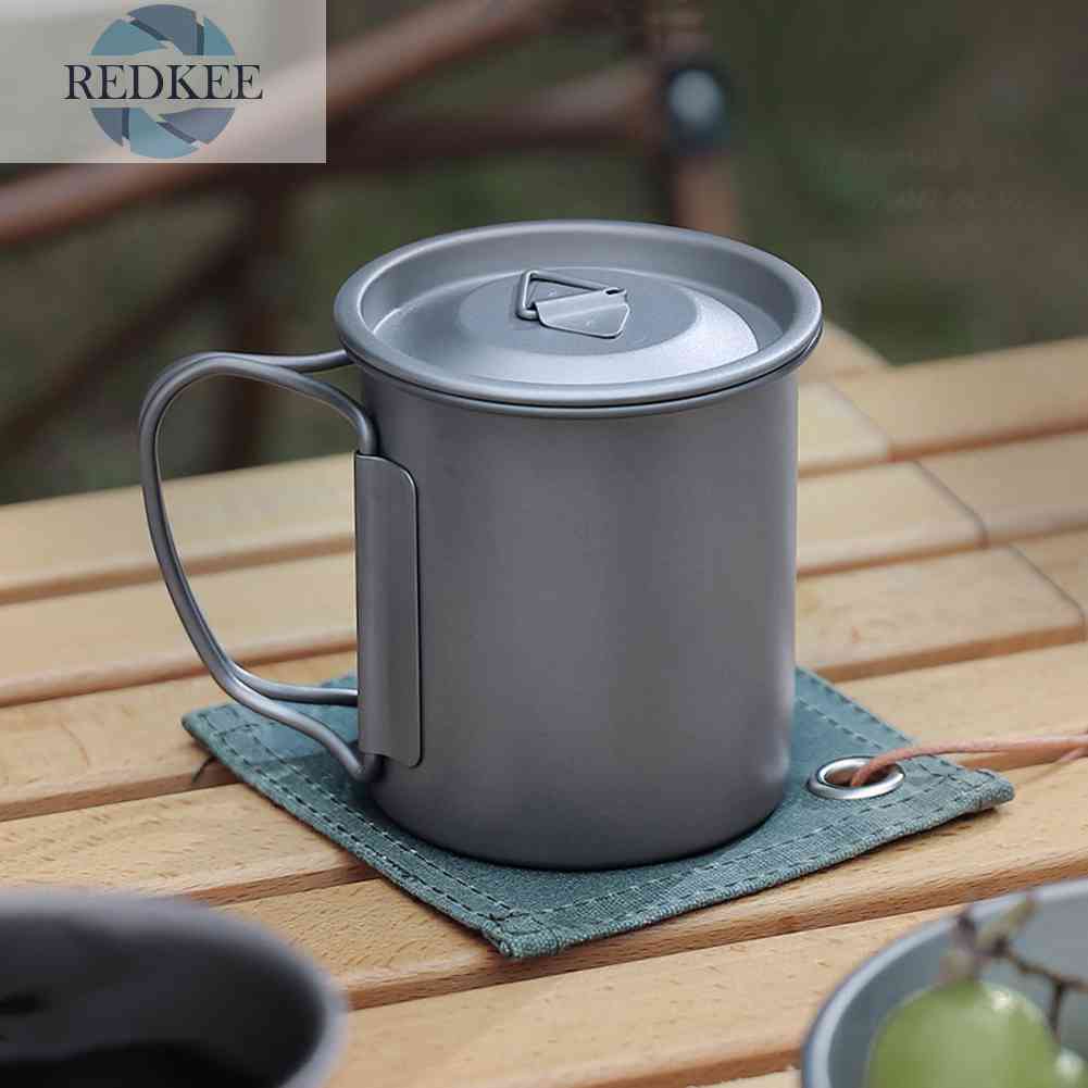 Cốc Uống Nước Bằng Titan Siêu Nhẹ Có Thể Gấp Gọn Tiện Dụng Mang Theo Du Lịch