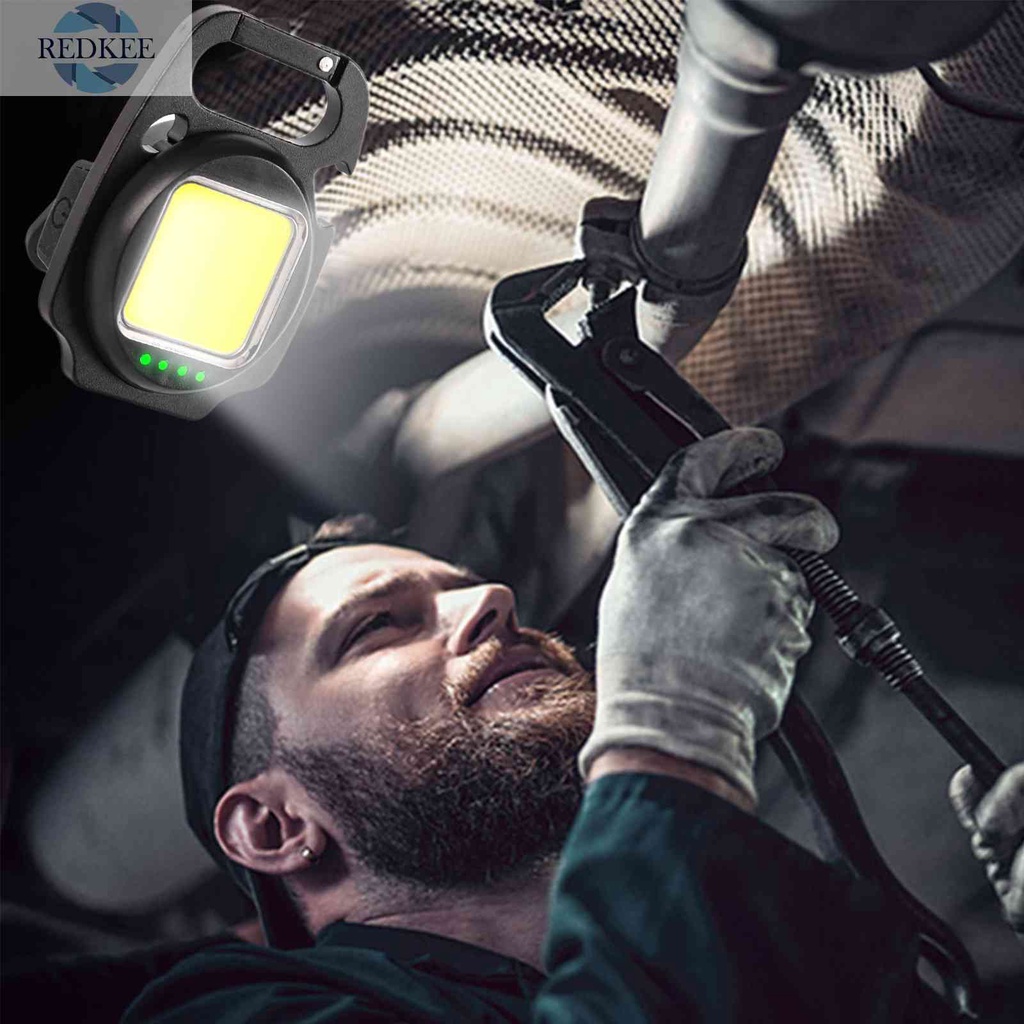 Móc Khóa Đèn Pin Mini COB LED 500 Lumens Bỏ Túi Tiện Dụng