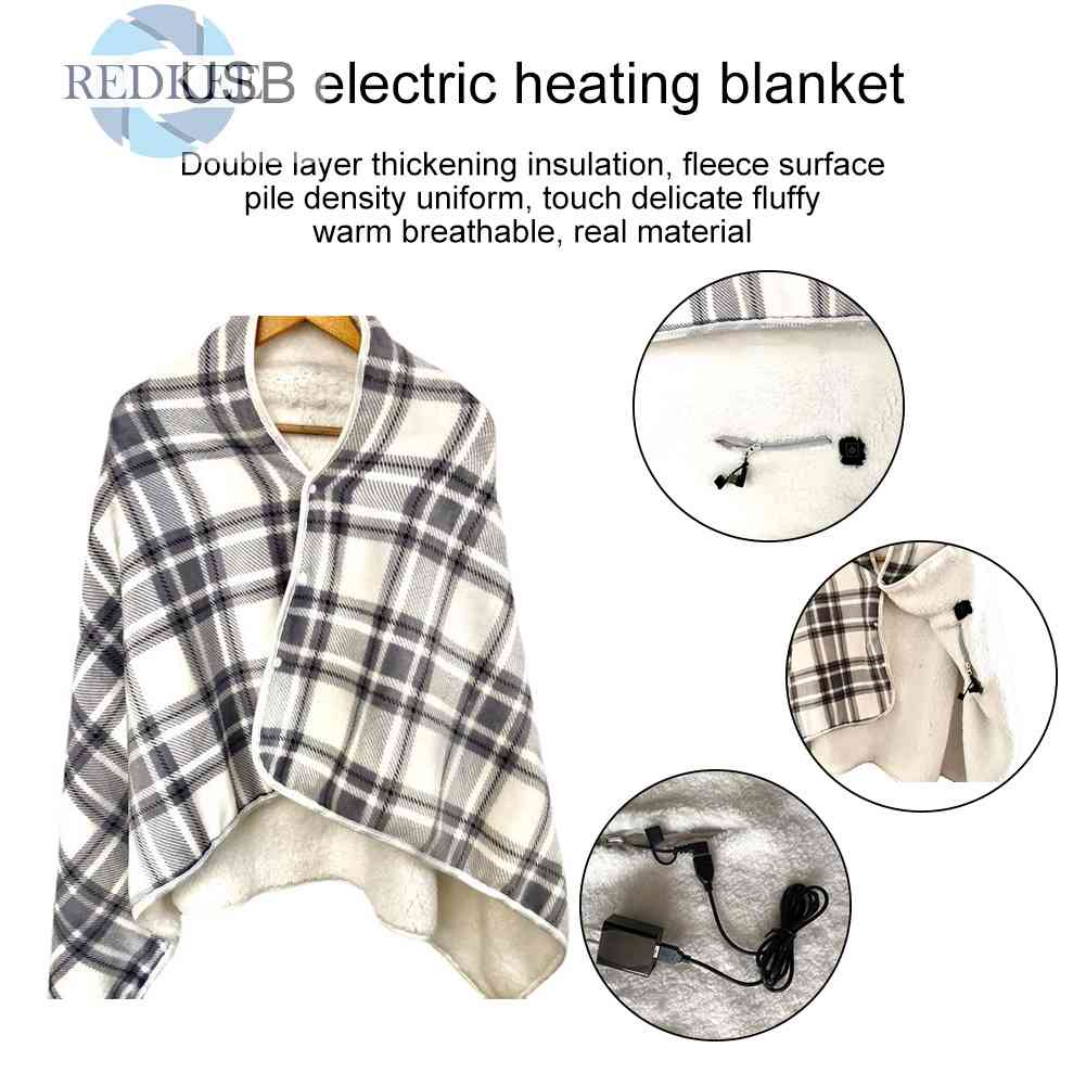 Chăn Sưởi Ấm Đầu Gối / Lưng Chạy Điện USB Tiện Dụng Cho Gia Đình / Văn