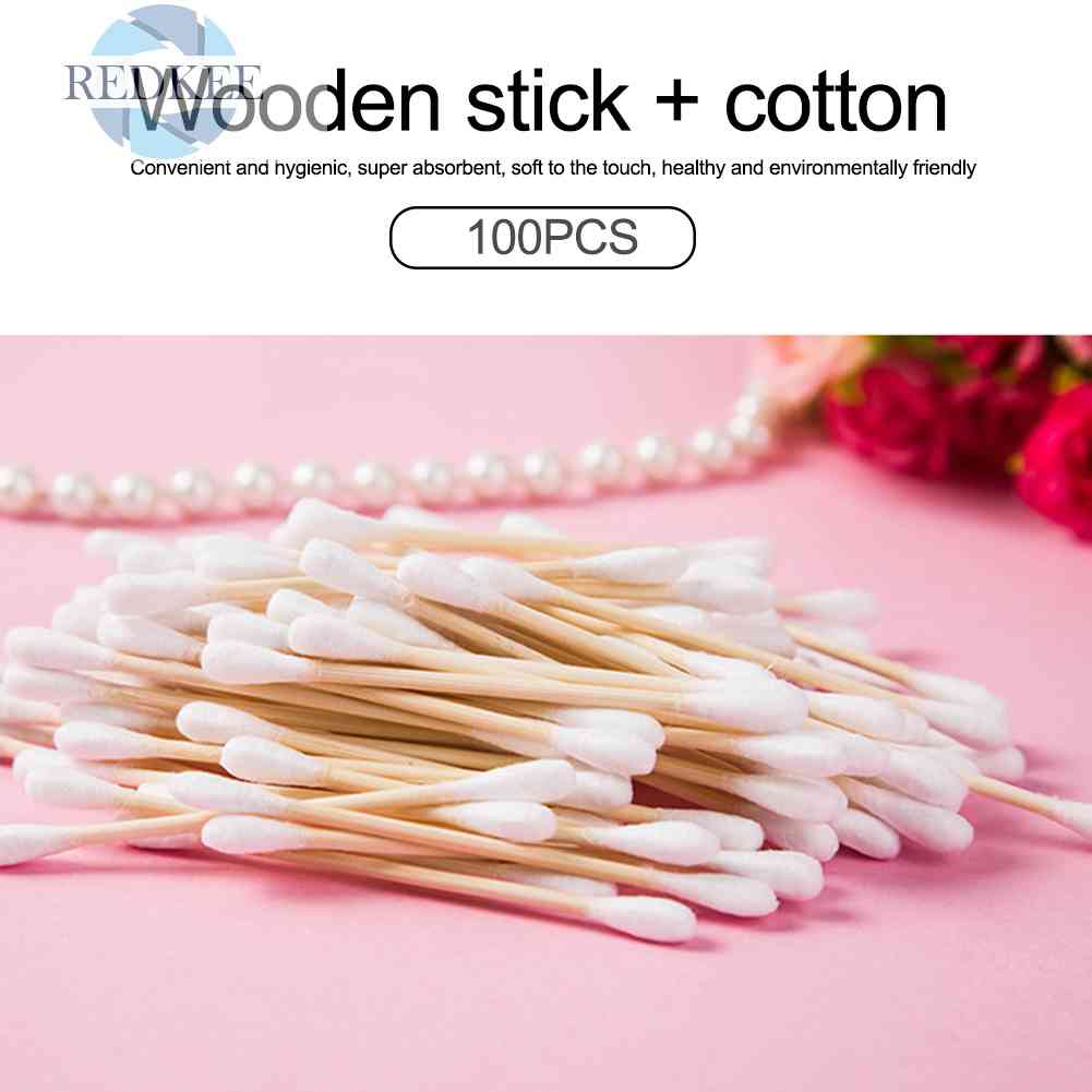 Set 100 Tăm Bông Y Tế Hai Đầu Sử Dụng Một Lần Tiện Lợi