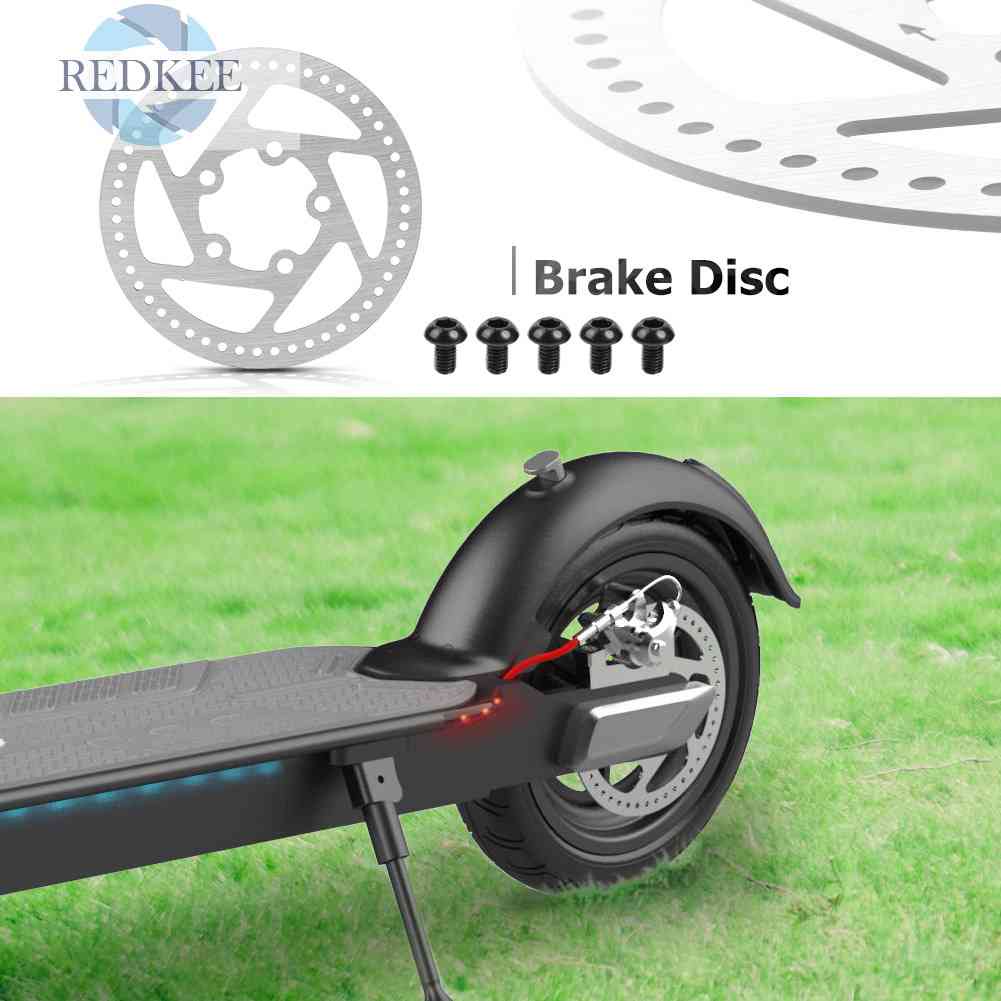 Đĩa Phanh 120mm M365 PRO Bằng Thép Bạc Kèm 5 Ốc Vít Cho Xe Điện