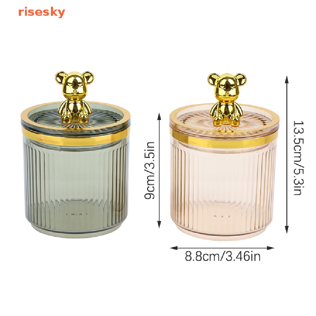 Hộp Đựng Mỹ Phẩm Bằng Acrylic Trong Suốt Hình Gấu Dễ Thương