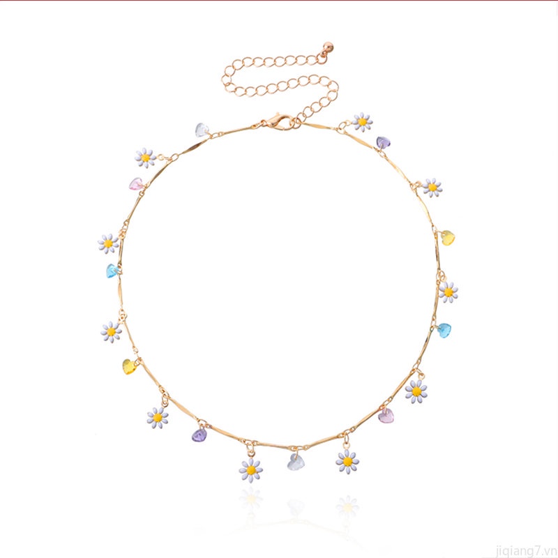 Vòng Cổ Choker Ngắn Xỏ Hạt Nhiều Màu Phong Cách Bohemian