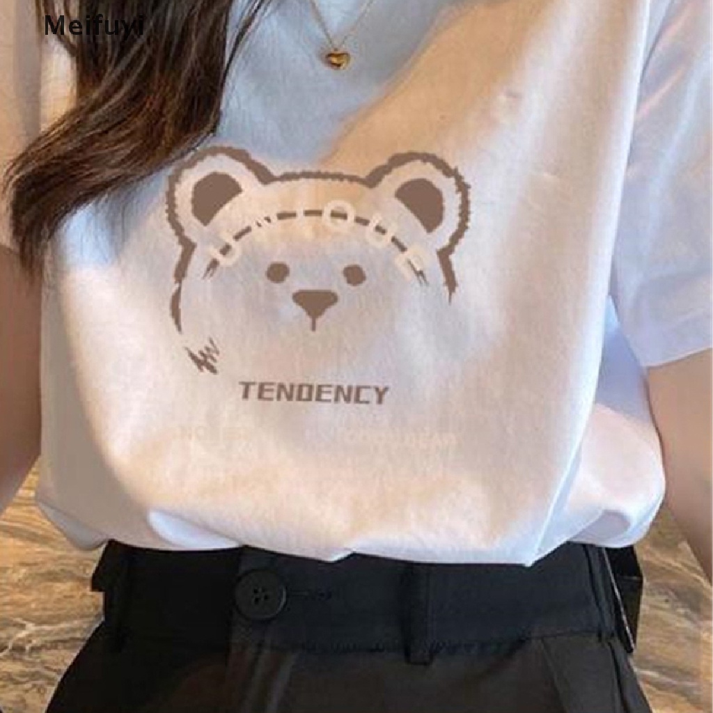 Áo Thun Tay Ngắn Cổ Tròn Dáng Rộng In Họa Tiết Thời Trang Mùa Hè Xinh Xắn Cho Nữ