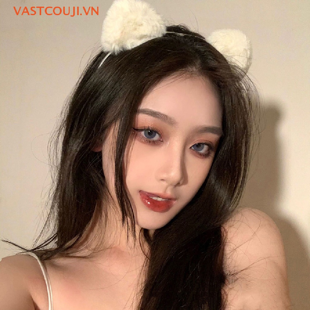 Băng Đô Tai Mèo Bông Hóa Trang Nhân Vật Hoạt Hình VASTJI