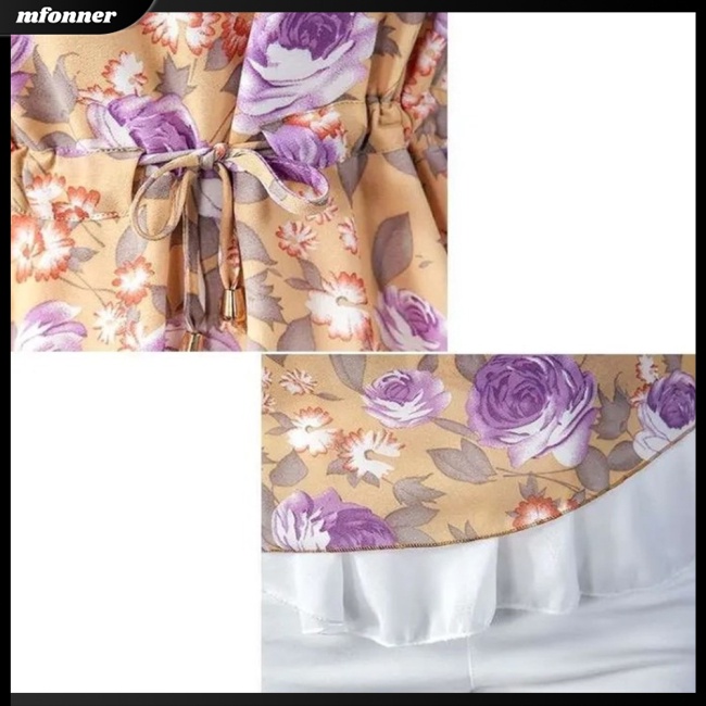 Áo Nữ Tay Ngắn Cổ Tròn Dáng Rộng In Hoa Thời Trang