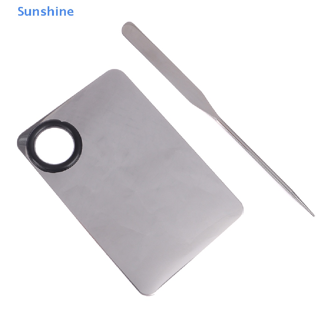 1 Set Dụng Cụ Tán Kem Nền Dạng Que Hai Đầu Bằng Thép Không Gỉ Tiện Dụng