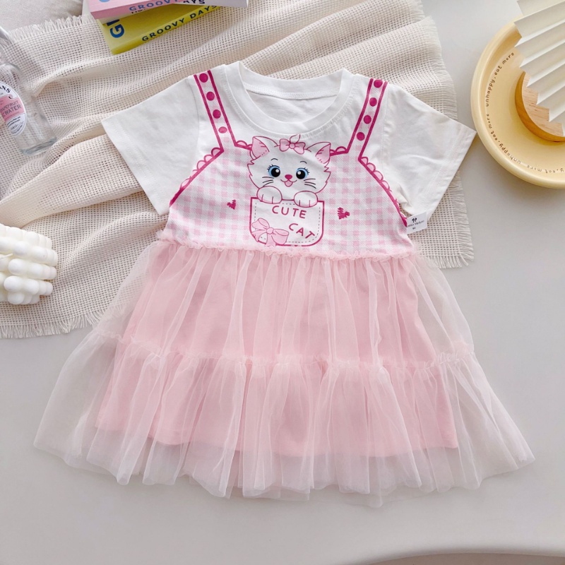 Đầm Công Chúa Mùa Hè 2023 Bằng Vải Cotton Tulle Dễ Thương Cho Bé Gái Mặc Ngoài Trời