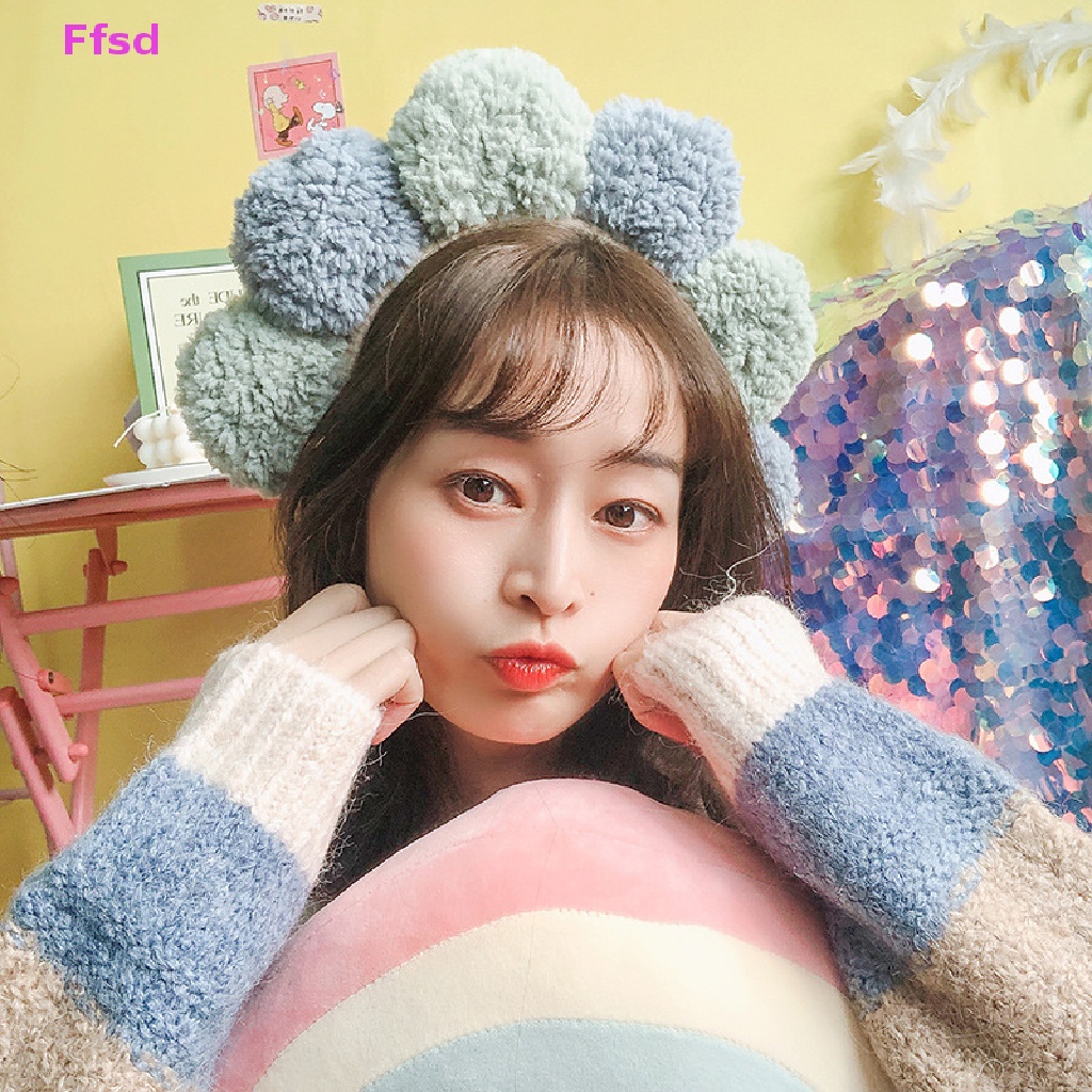 {Ffsd} Băng Đô Hoa Hướng Dương Nhồi Bông Nhiều Màu Dễ Thương Phụ Kiện Tóc Mùa Thu Đông * Bán Chạy