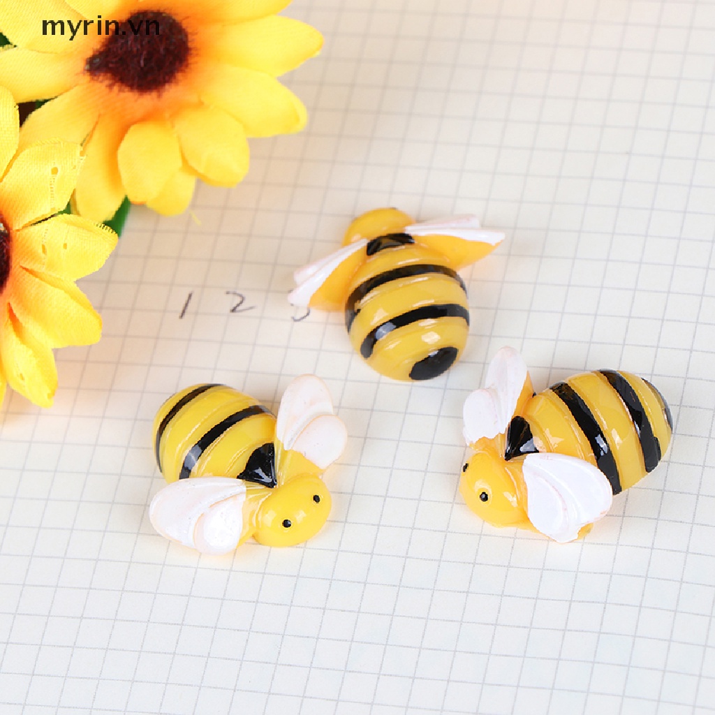Set 10 Chú Ong Bằng Nhựa Resin Dùng Làm Đồ Thủ Công DIY