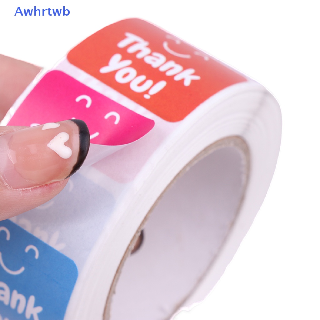 Cuộn 500 Sticker Thank You Dán Trang Trí Túi Bánh Mới