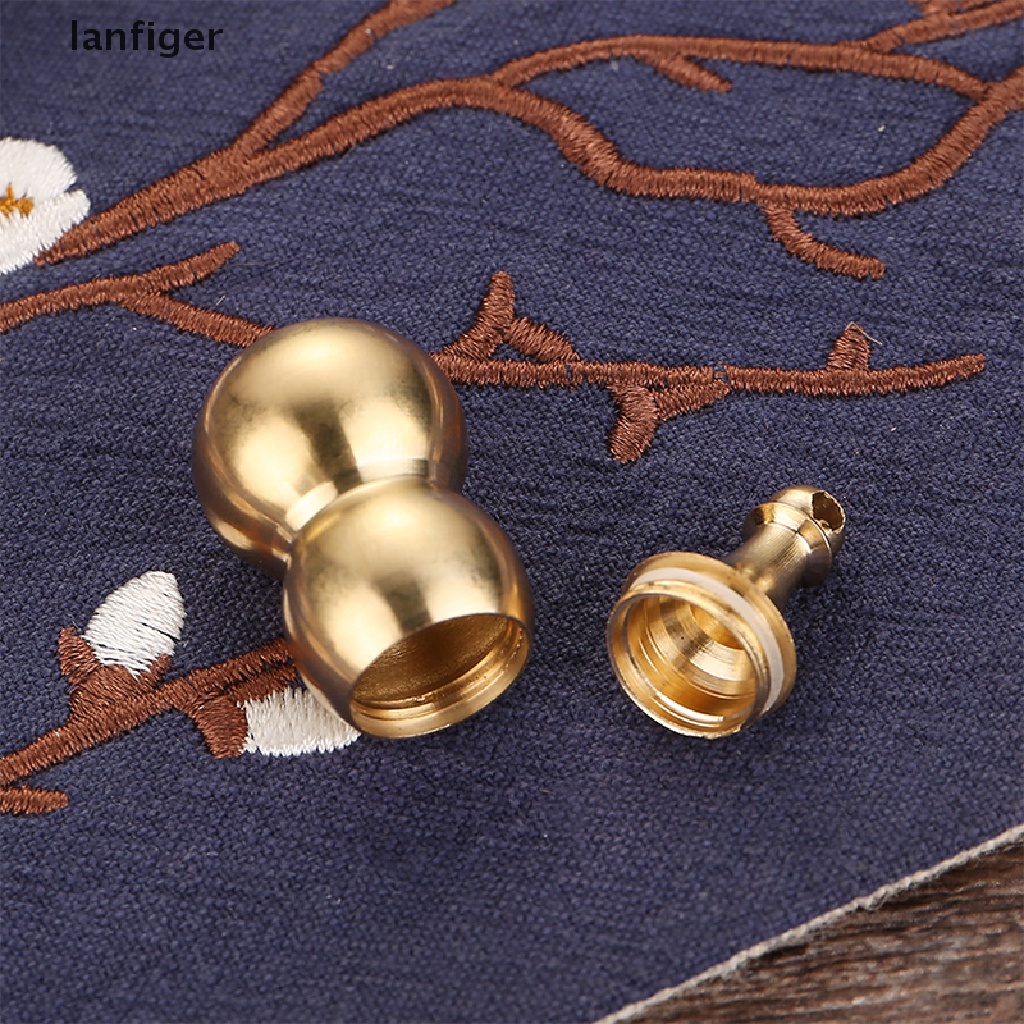 Lanf Mặt Dây Chuyền Hình Hồ Lô Truyền Thống Trung Quốc Bằng Đồng Thau Tự Nhiên Wu Lou Wu Lu Để Tăng Cường Sức Khỏe May Mắn Có Thể Giữ Cinnabar