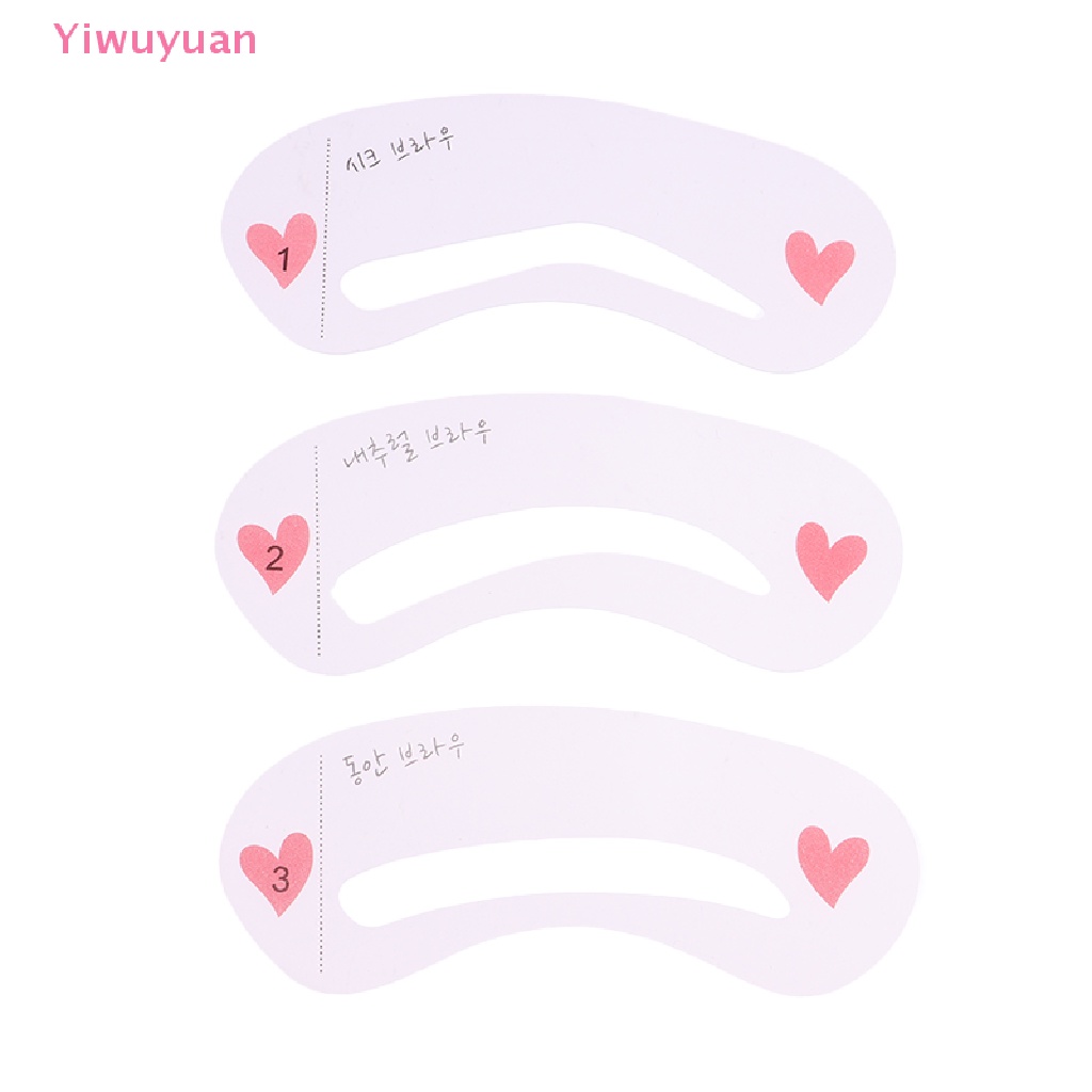 < Yiwuyuan > 10 Túi Khuôn Vẽ Chân Mày 3 Phong Cách Có Thể Tái Sử Dụng