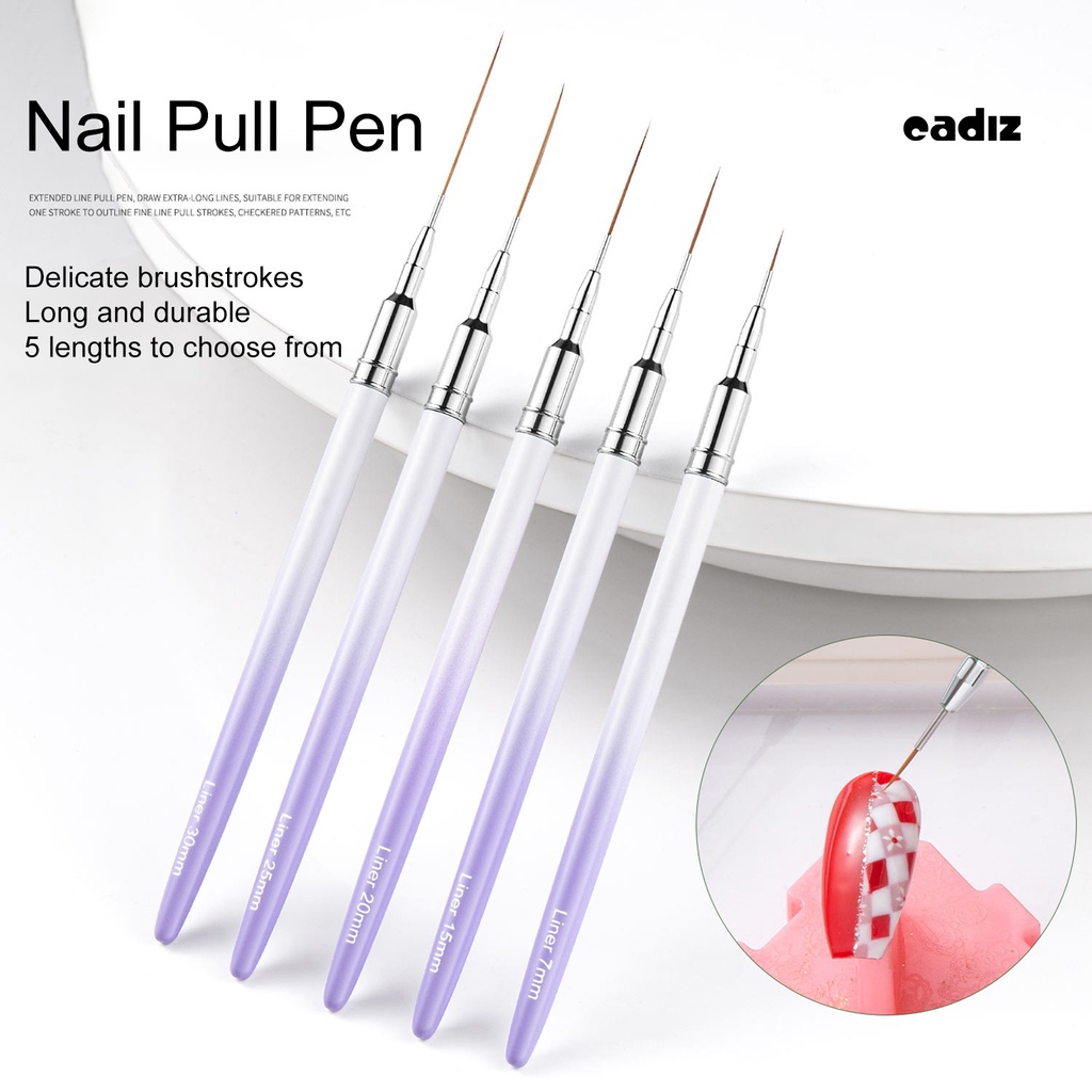 Bút Vẽ Móng Nghệ Thuật 7 / 15 / 20 / 25 / 30mm Tay Cầm Chống Trượt Tiện Dụng