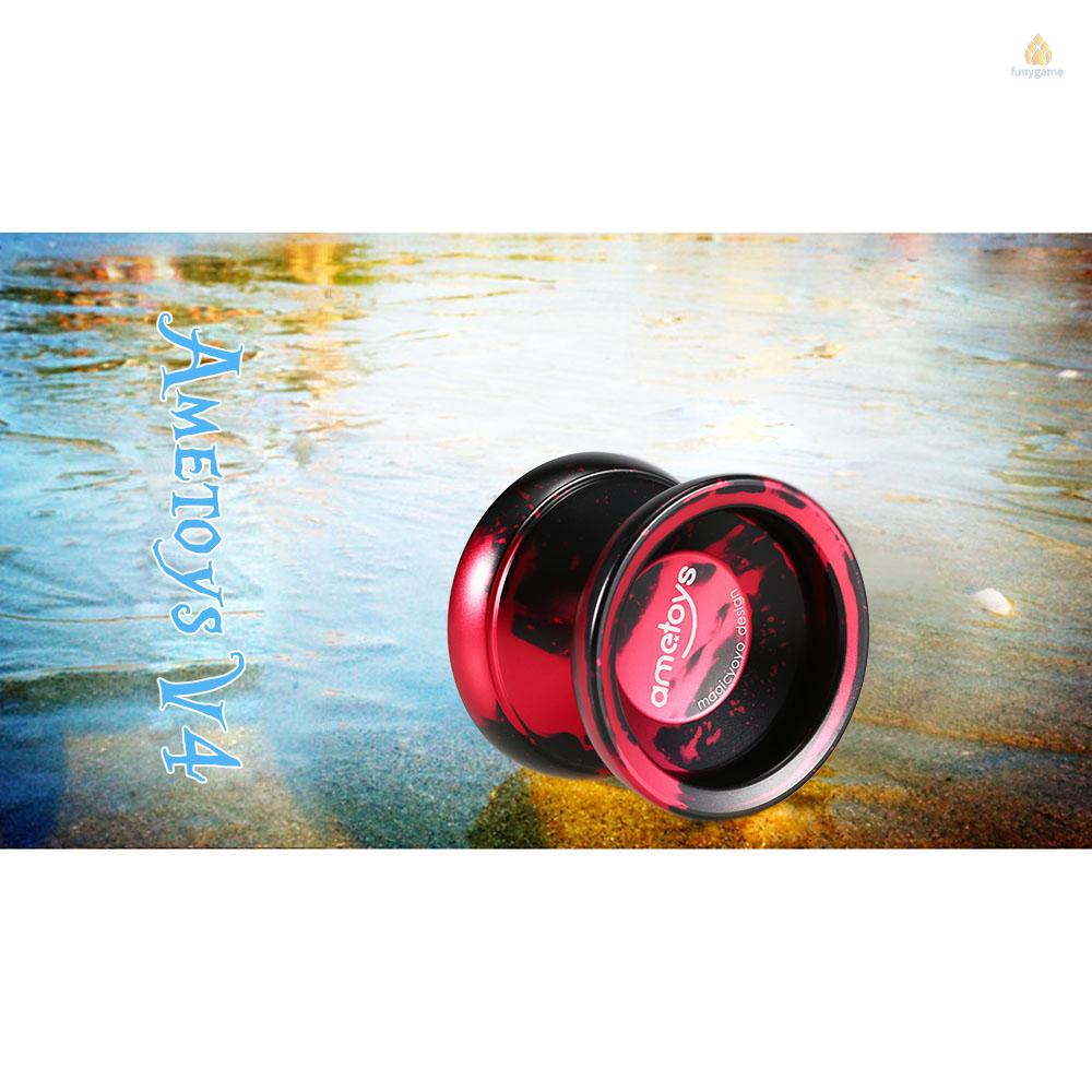 Đồ Chơi Yoyo Tốc Độ Cao Ametoys V4 Bằng Hợp Kim Nhôm CNC Kèm Dây Cho Bé