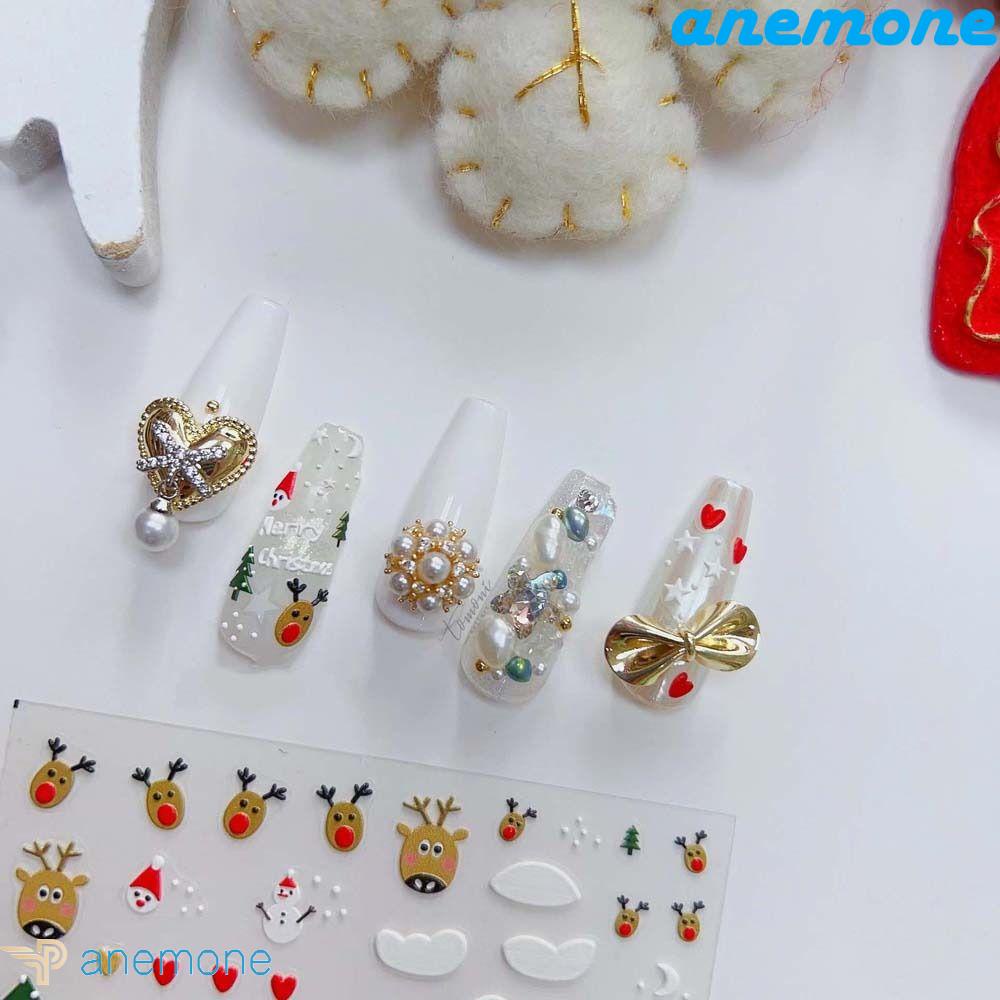 Nhãn Dán Trang Trí Móng Tay Tự Dính Họa Tiết Giáng Sinh Thời Trang