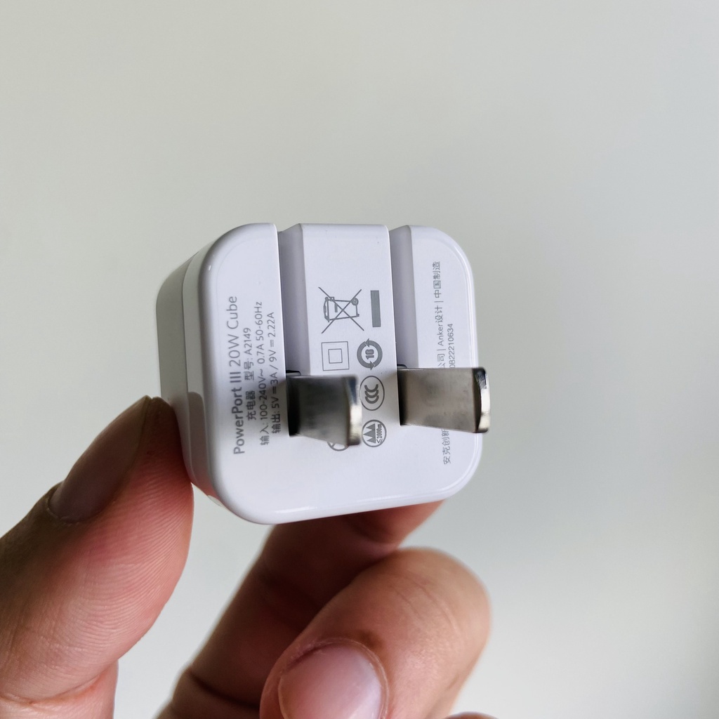 Củ sạc nhanh Anker A2149 PD 20w  - Cốc Sạc Nhanh Anker PowerPort III CUBE 20W A2149  - Hàng  chuẩn BH ACSTORe