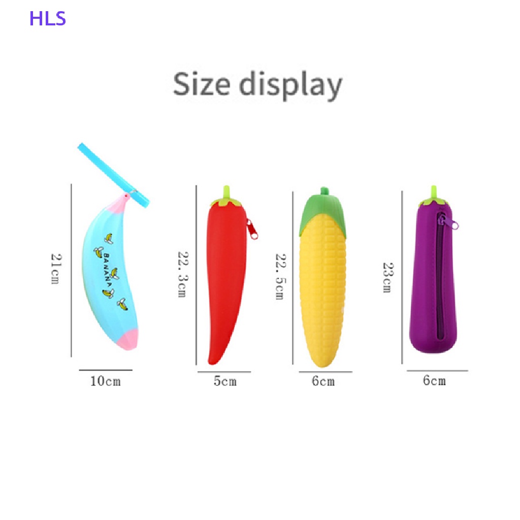 [HLS] Túi Đựng Bút Bằng Silicon Hình Trái Cây Và Rau Củ Dễ Thương Cho Học Sinh