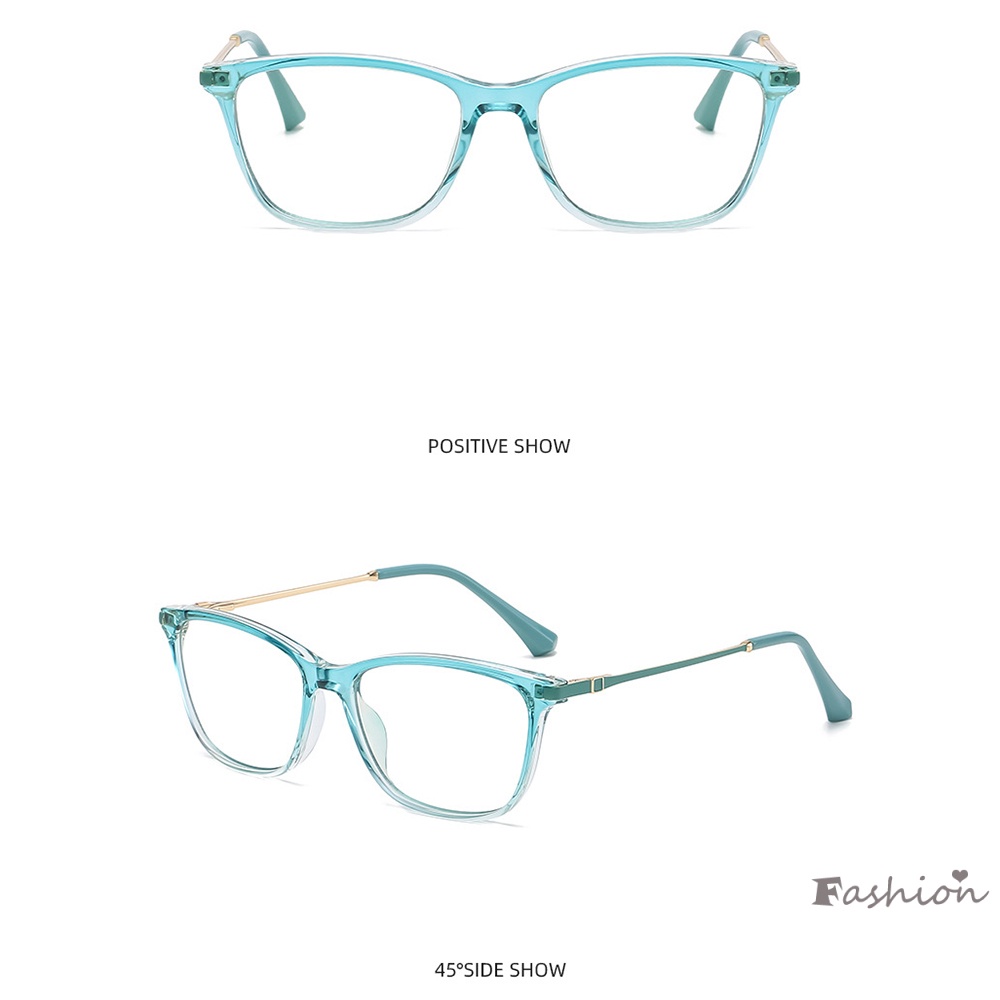Mắt Kính Chống Ánh Sáng Xanh Mỏng Nhẹ Che Phủ Toàn Diện Gọng Kim Loại Đa Năng Cho Nữ