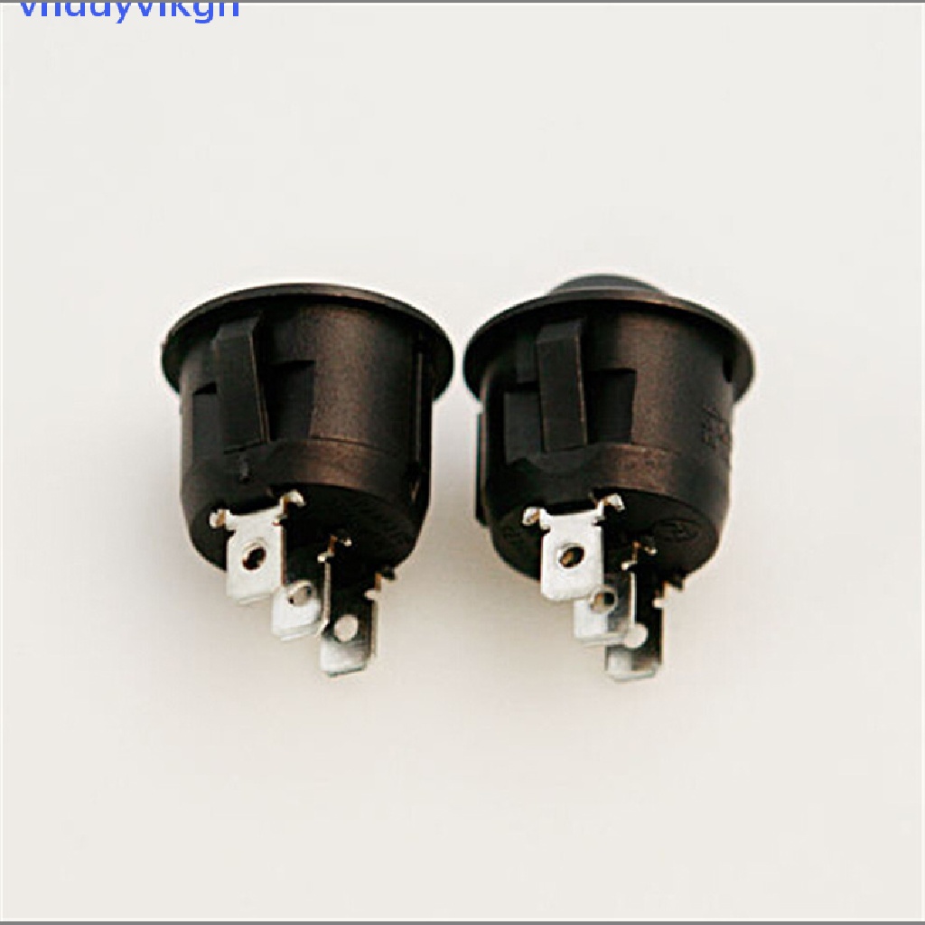 1 Công Tắc ON / OFF Hình Tròn Mini 3 Chấu Màu Đen