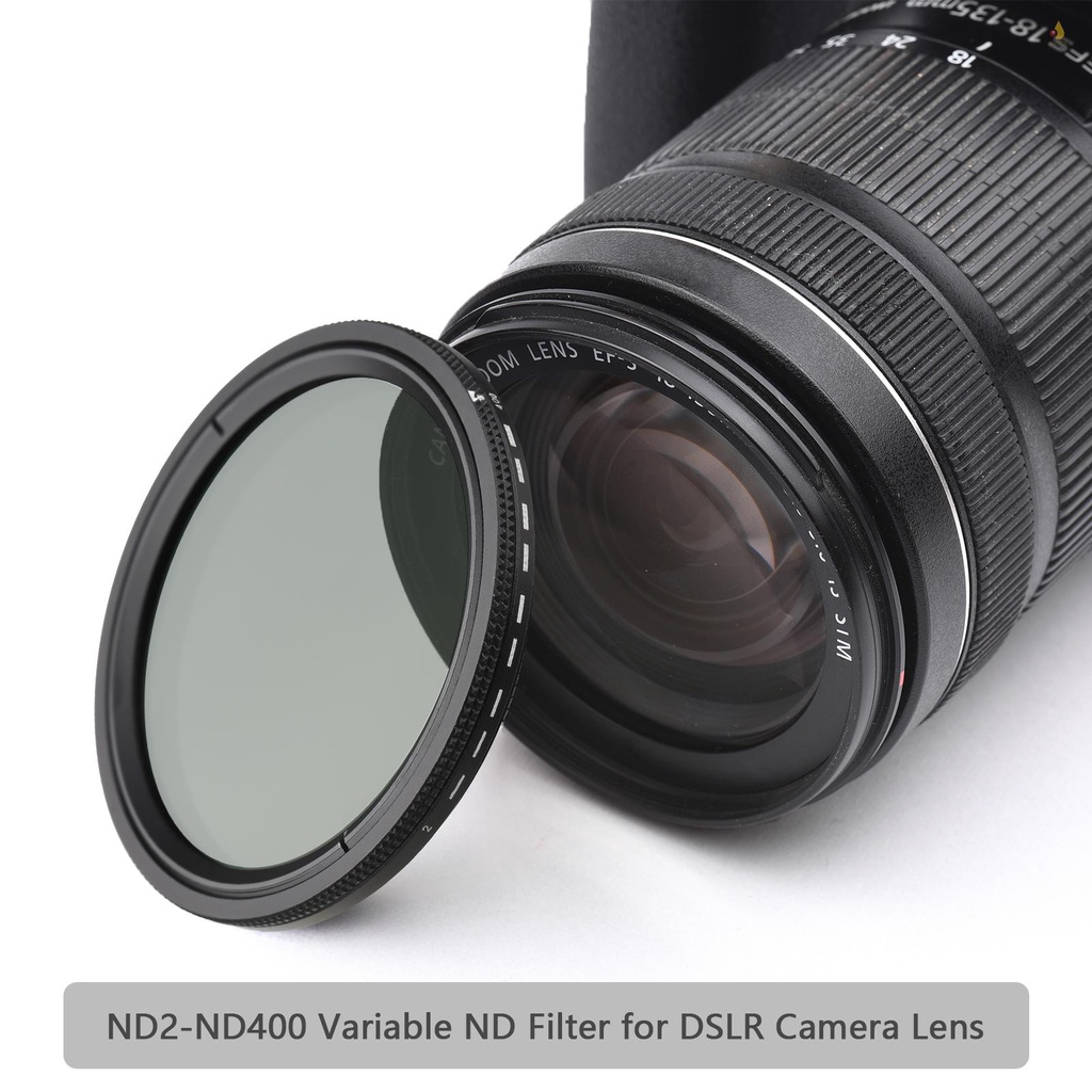 Bộ Lọc ND2-ND400 Trung Tính Tùy Chỉnh + Khăn Lau Cho Máy Ảnh DSLR 67mm