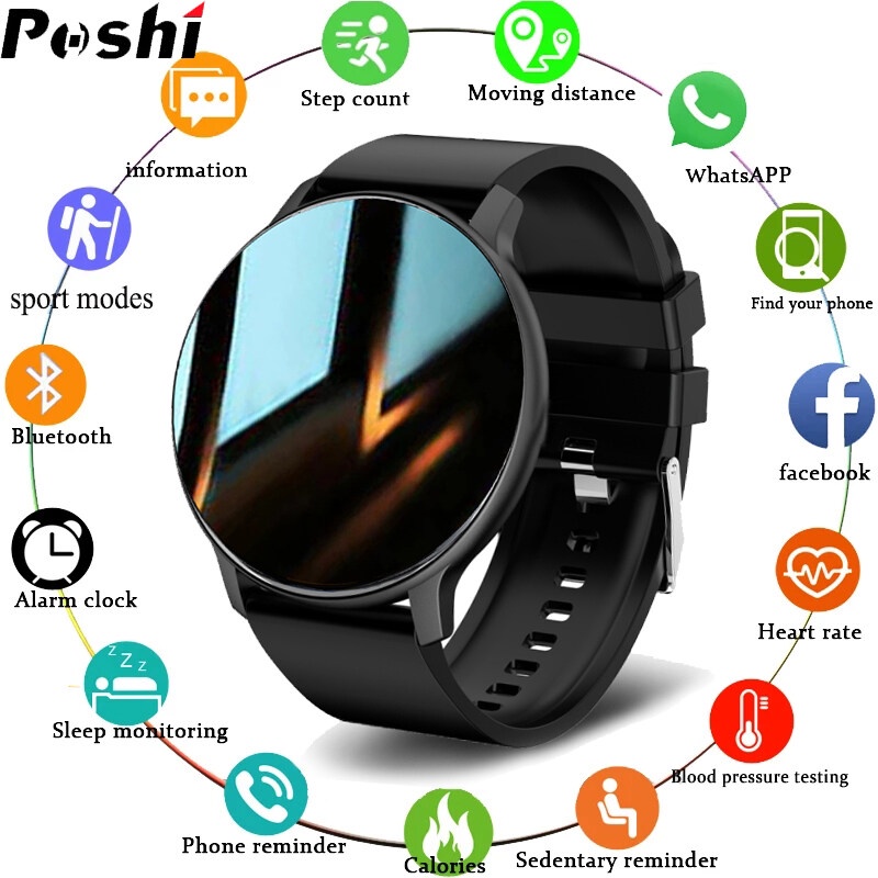 Poshi Đồng Hồ Thông Minh Kỹ Thuật Số Chống Nước ip67 Màn Hình Cảm Ứng Cho Nam jam tangan lelaki