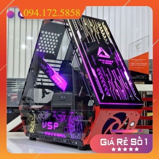 Vỏ máy tính VSP E-ROG ES2 Gaming - Kính Cường Lực Mặt Hông ( No Fan ) - Có Sẵn LED panel RGB - 2T_PC