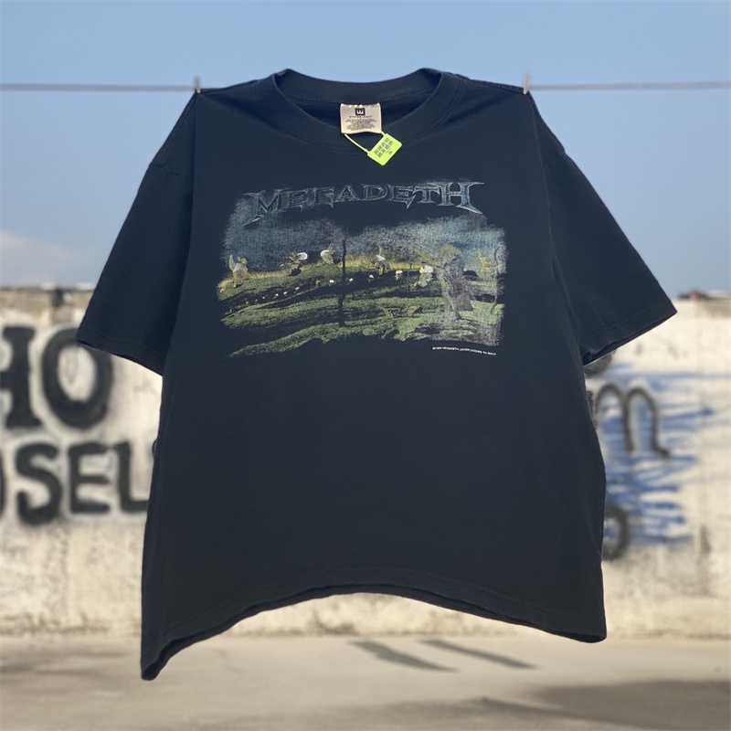 T-ravis Áo Thun Tay Ngắn In Chữ baby Anle Megadeth Phong Cách Đường Phố Thời Trang Cho Nam Và Nữ Jtcfgtrdfgvbng