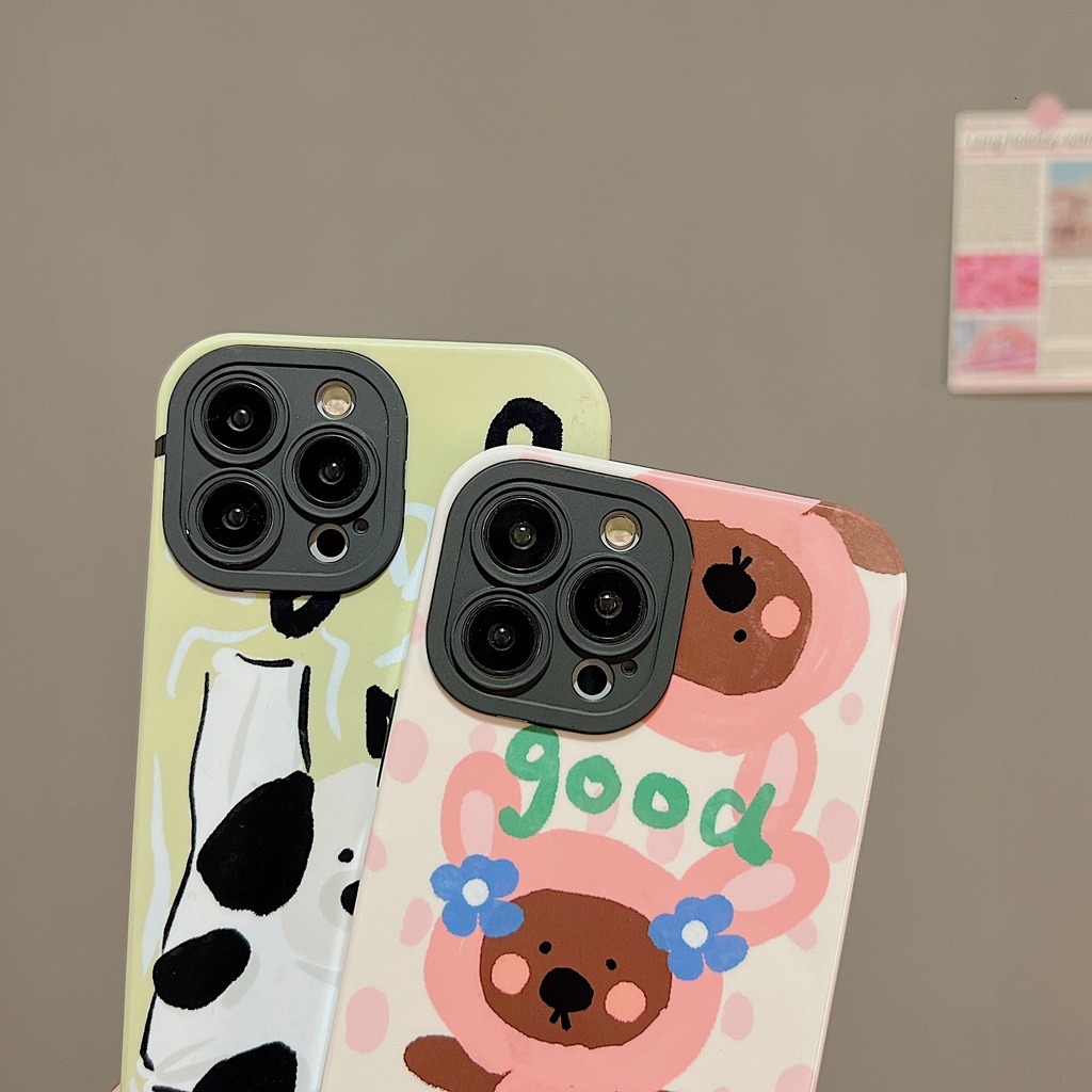 Ốp Điện Thoại tpu Dẻo Họa Tiết Hoạt Hình Chú Chó / Mèo Dễ Thương Cho iPhone 11 13 12 14 PRO MAX