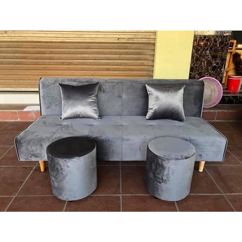 Đôn ghế thanh lý khung gỗ bọc đệm - iladyvn