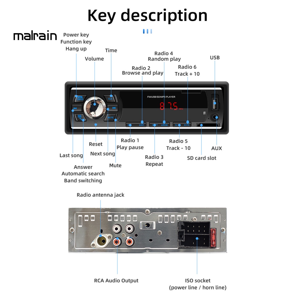 Máy Nghe Nhạc MP3 AUX Nhỏ Gọn Dành Cho Xe Hơi