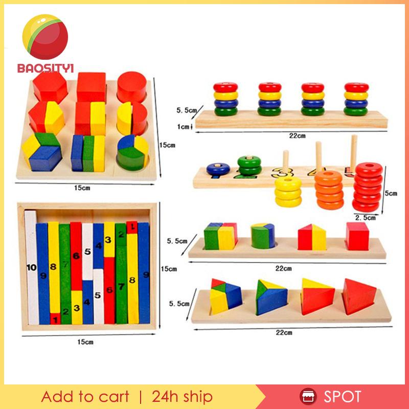 [Baosity1] Đồ Chơi Xếp Chồng &amp; Xếp Chồng Lên Nhau 14Kinds Quà Sinh Nhật Cho Bé 1 2 3 Tuổi