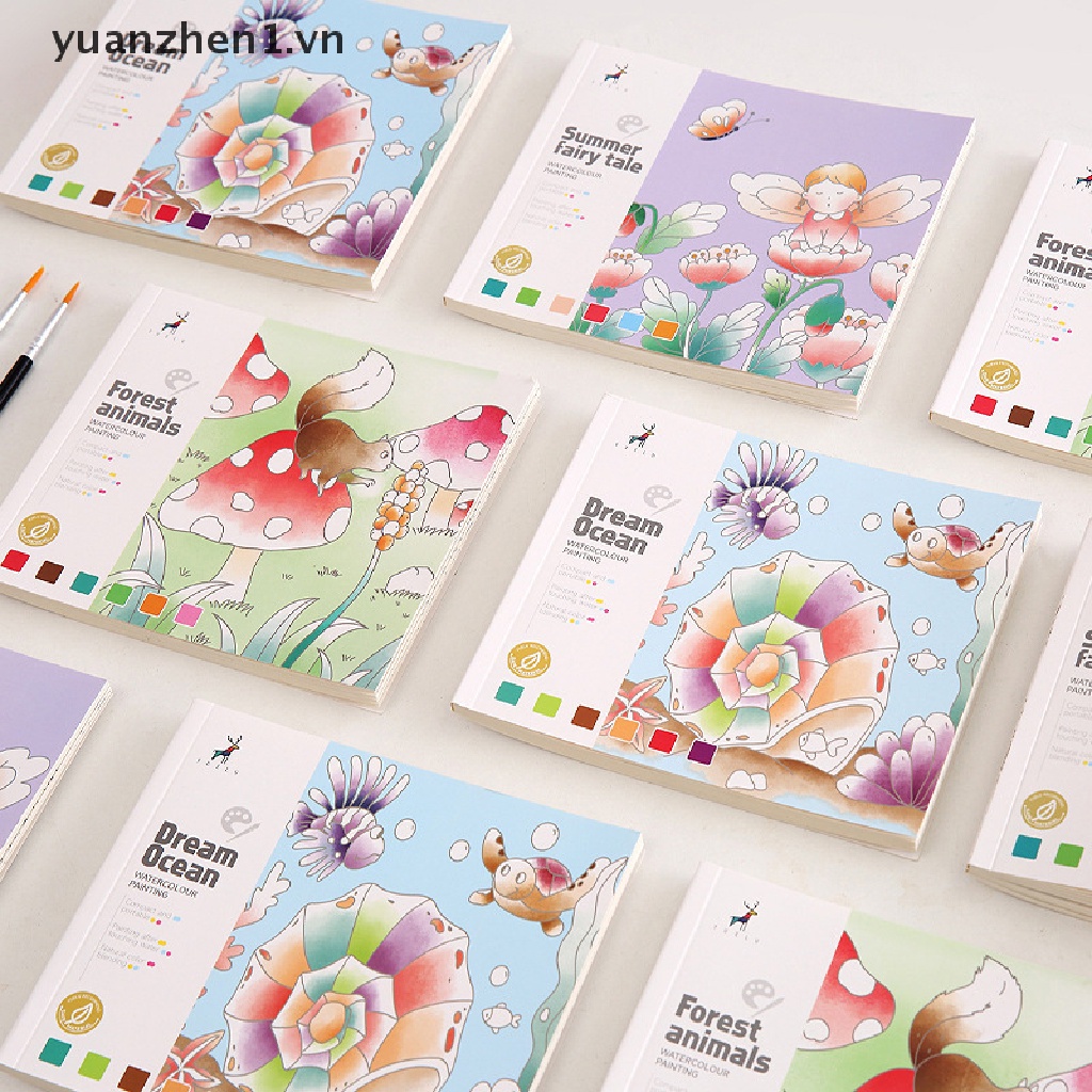 1 Bộ Sách Tô Màu Nước Bỏ Túi Tiện Lợi Cho Bé