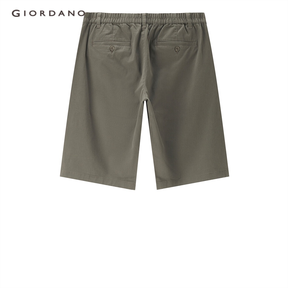 Quần short GIORDANO 18103901 co giãn eo thun nửa cho nam